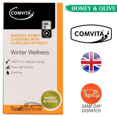 Comvita Manuka Honey With Propolis Honey-Olive Flavour Naturally 12 Lozenges