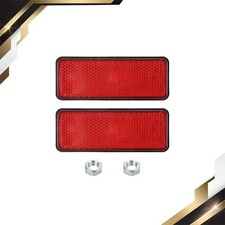 2 x Rectangle Rear Reflectors Warning Reflector with M5 Screw Red