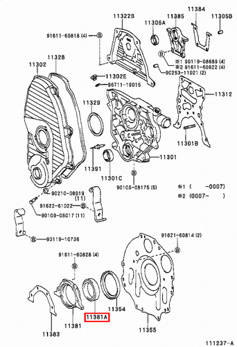 Genuine Hilux LN110 LN109 LN108 LN107 LN106 3L 2L Rear Main Oil Crankshaft Seal - Picture 9 of 20