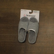 Isotoner Womens Sporty Slide Andrea Sandal Slipper 96048 Ash Gray XL 9.5-10 
