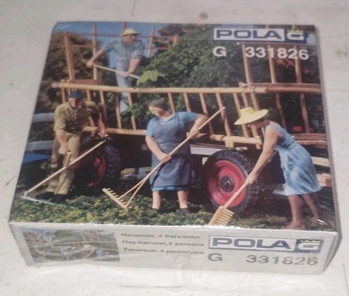 Nuevo Pola 331826 'Cosechadoras de heno' figuras escala G agricultores modelo jardín ferrocarril | Condition: New