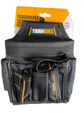 Image of Toughbuilt Mini Electrician Pouch Durable Black Tool Organiser