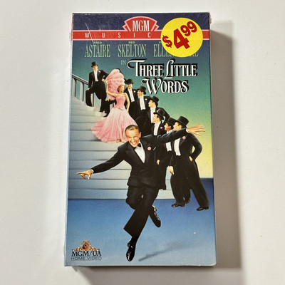 Three Little Words, 1977 (VHS, 1991, MGM) Fred Astaire Red Skelton, Sealed!