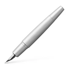 E Motion Pure Silver Writing Instrument Medium Nib Chrome Plated Metal Pen