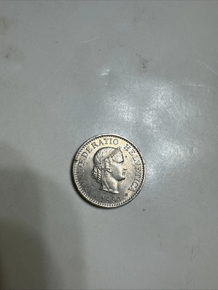 Швейцария 1991 10 раппен монета, продается как есть - Изображение 3 из 4