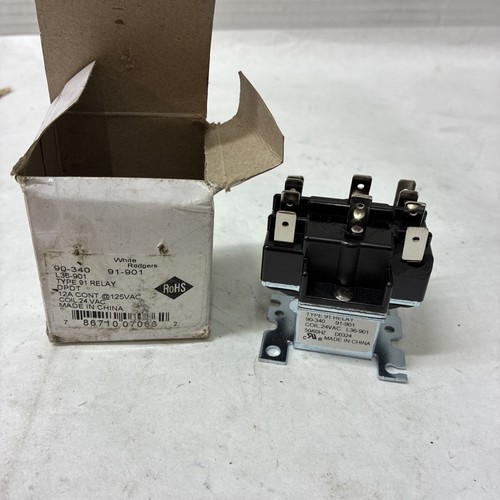 NEW White Rodgers 90-340 Switching Fan Relay, DPDT, 24V New E25 - Picture 1 of 1