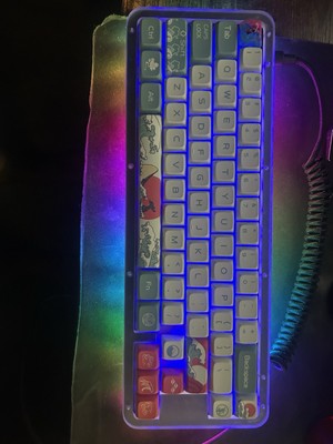 Custom 65% Keyboard RGB Gateron Cap V2 Milky Yellow + Matcha green