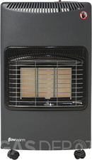 WARMGLOW Portable Gas Heater in Grey - 4.1KW Indoor with Oxygen Depletion Sensor