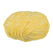 1 Skein Velvet Yarn Chenille Yarn 100g/3.5oz 87 Yards Polyester Soft Yellow