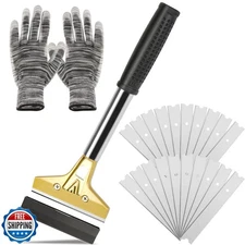 wanguan Razor Blade Scraper,Floor Scraper Tool with 20PCS Extra Blades,Paint 