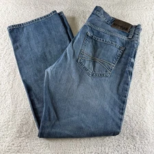 Express Jeans Mens 35x30 Blue Classic Fit Kingston Boot Cut Medium Wash Denim