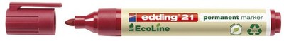 edding 21 EcoLine Permanentmarker rot 1,5 - 3,0 mm, 10 St.