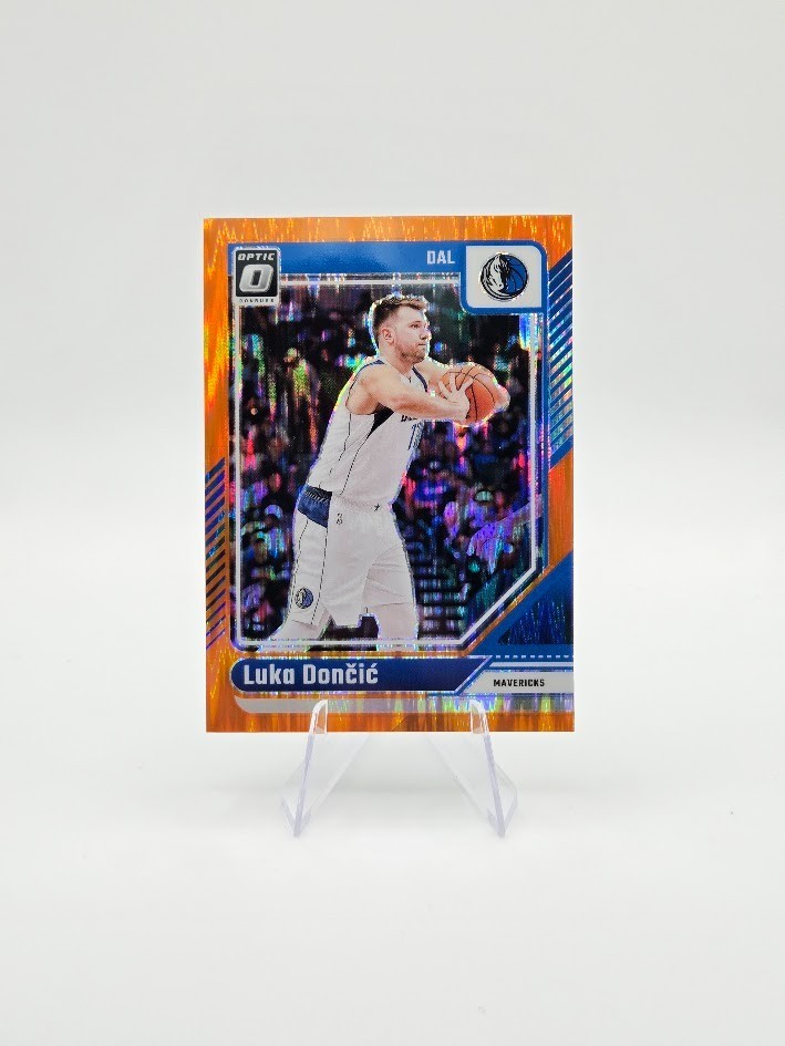 Luka Doncic 2024-25 Panini Donruss Optic Orange Shock SP /225 #214 Mavericks