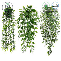 KüNstliche HäNgepflanzen 3 StüCk Mit TöPfen FüR BüRo Wohnzimmer Indoor Outdoor