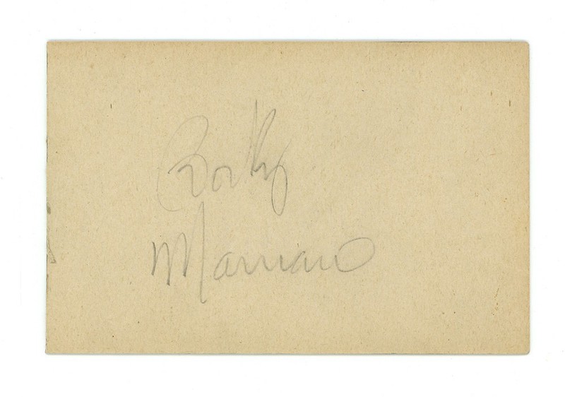 ROCKY MARCIANO signed exhibit card BOXING