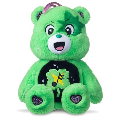 14 Inch Rock Theme Plush Good Luck Bear Collectible Gift for Kids & Fans