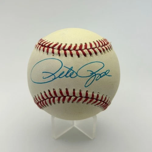 Pete Rose Signed Official Baseball “Charlie Hustle” Reds Legend 4256 Hits