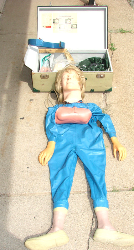 Resuscianne CPR Dummy Mannequin Vintage with Hard Case - EMT Training