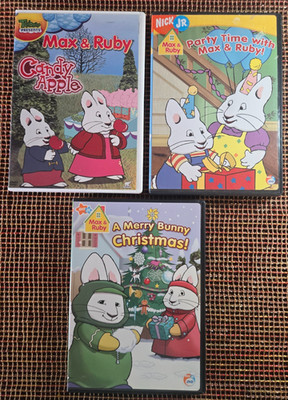 Max & Ruby: Candy Apple + Merry Bunny Christmas + Party Time Nick Jr DVD's