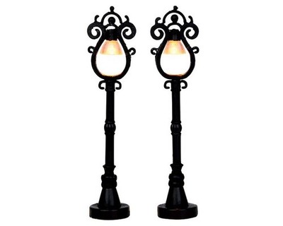 Lemax-44757, Parisian Street Lamp, Set/2, Weihnachtsdorf, Modellbau