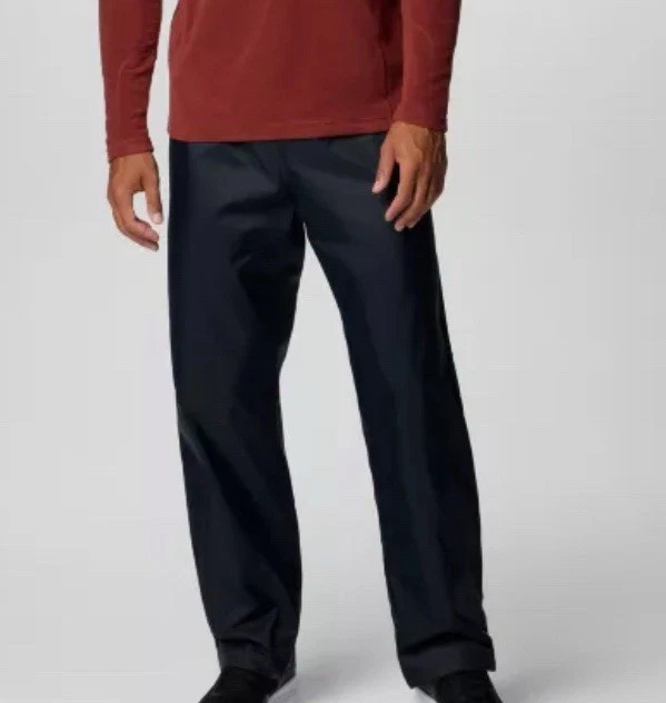 Columbia Rebel Roamer Pant Men’s XL / 32” Inseam Black Waterproof Rain New
