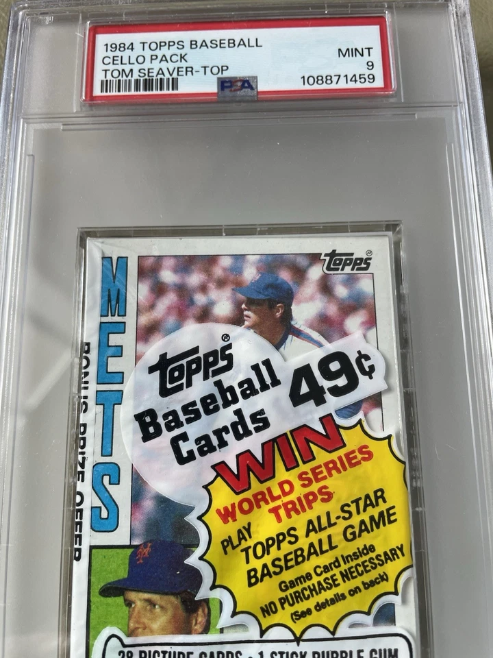 1984 Topps 28-Card Cello Baseball Pack! PSA Mint 9! Seaver Top! - Image 3 of 4