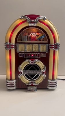 Rockbox boiling point 中古 Crosley CR11 Lighted Tabletop Jukebox AM/FM Cassette Radio Retro