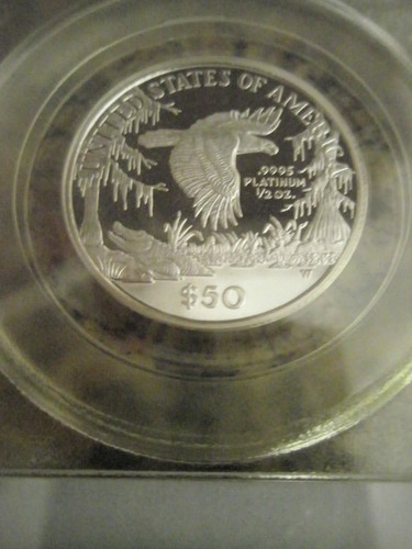 1999 $50 1/2 Oz. PCGS PR70DCAM PLATINUM LIBERTY COIN - Picture 2 of 7