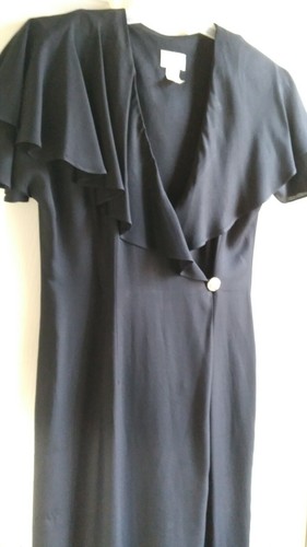 Vintage 90s One Piece Romper Outfit Size 14 Expo Pant Suit Black Excellent - Picture 8 of 12