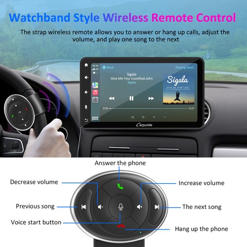 Carpuride Wireless Apple Carplay Android Auto Autoradio Online Map Voice Control - Picture 9 of 14