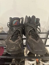 Nike Air Jordan 8 Aqua 2015 Size 10.5 305381-025 VIII Black Purple Teal Playoff