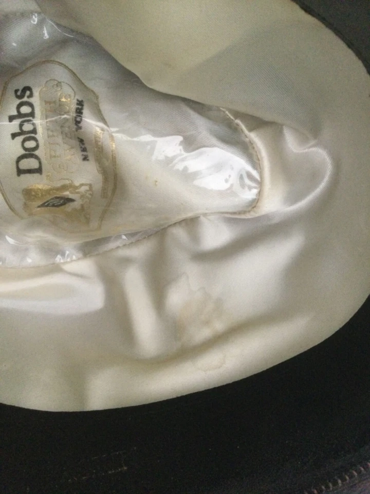 "De colección Mallory The Golden Torino Marrón Fedora Hombres Sombrero y Dobbs Sombrero Negro 6 7/8"" DsV" Foto 4 de 4