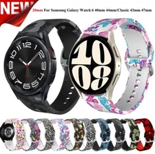 No Gaps Printed Silicone Watch Band For Samsung Galaxy Watch 4 5 6 7 40/44mm