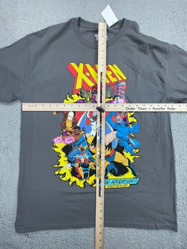 X-Men 97 Shirt Adult Large Gray Graphic Tee Marvel Wolverine Magneto New w/ Tag - Picture 3 of 12