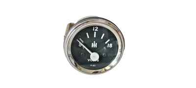 Volt Gauge Voltmeter VDO type, 2-1/16''/52mm, 12V w/wire harness For IH Tractor
