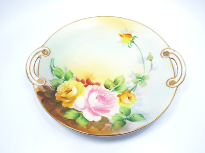 Antique Morimura Wreath Nippon Porcelain Hand Painted Floral Plate | eBay