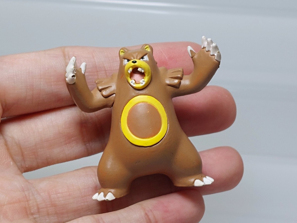 Ursaring Teddiursa Pokemon Zukan 1/40 Scale Figure Tomy 2005 Ursaring Teddiursa Pokemon Zukan 1/40 Scale Figure Tomy 2005