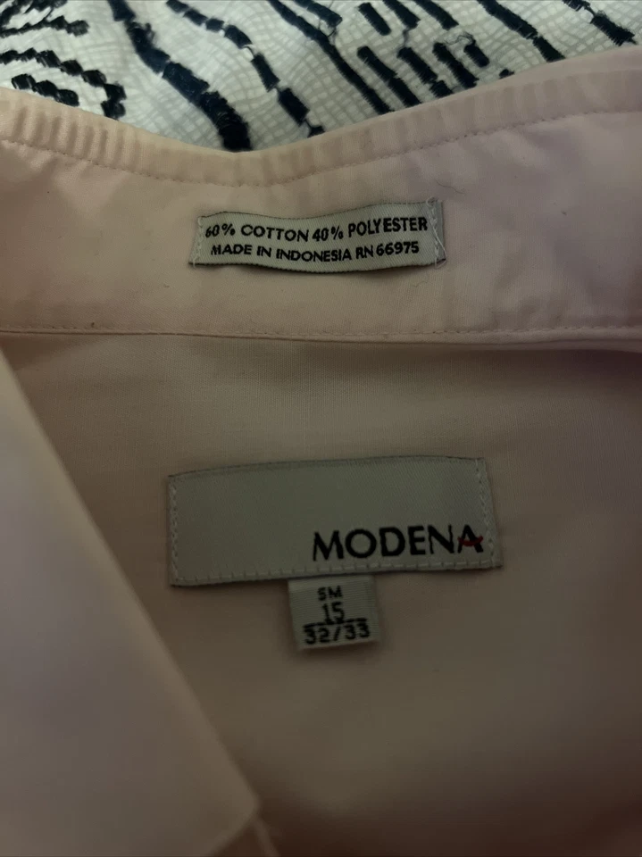 Camisa de vestir hombre modena rosa pequeña abotonada Foto 2 de 2