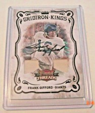FRANK GIFFORD 2010 GRIDIRON KINGS GAME USED DUAL JERSEY AUTO 19/25 SIGNED CARD