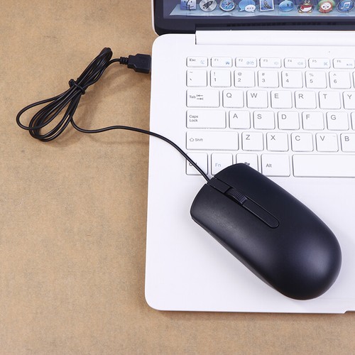NEW FOR MS116 Optical Reliable Wired USB Mouse Scroll Wheel 2 Buttons Black _xa - Afbeelding 9 van 11