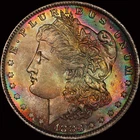 PCGS MS64 1883-O Morgan Silver Dollar CAC Rainow Toning!