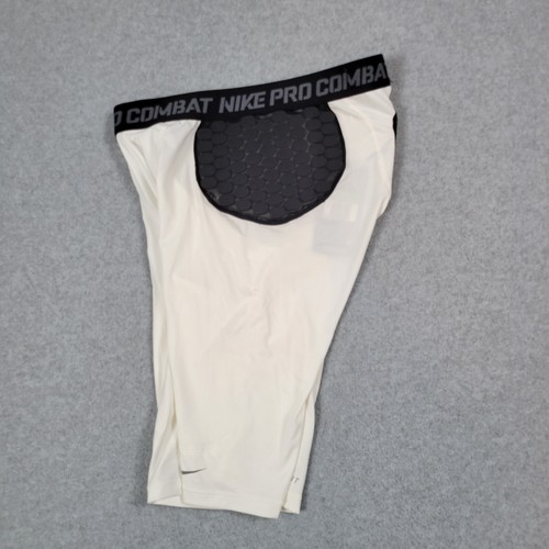 Nike Pro Combat Shorts Mens XL White Compression Hyperstrong Padded Hip Tail - Picture 4 of 11