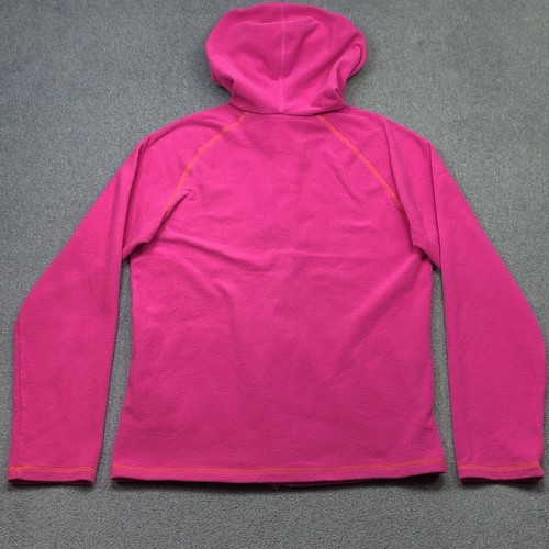 The North Face Jacket Girls XL 18 Pink Orange Trim Fleece Logo Full Zip Hoodie - Picture 11 of 12