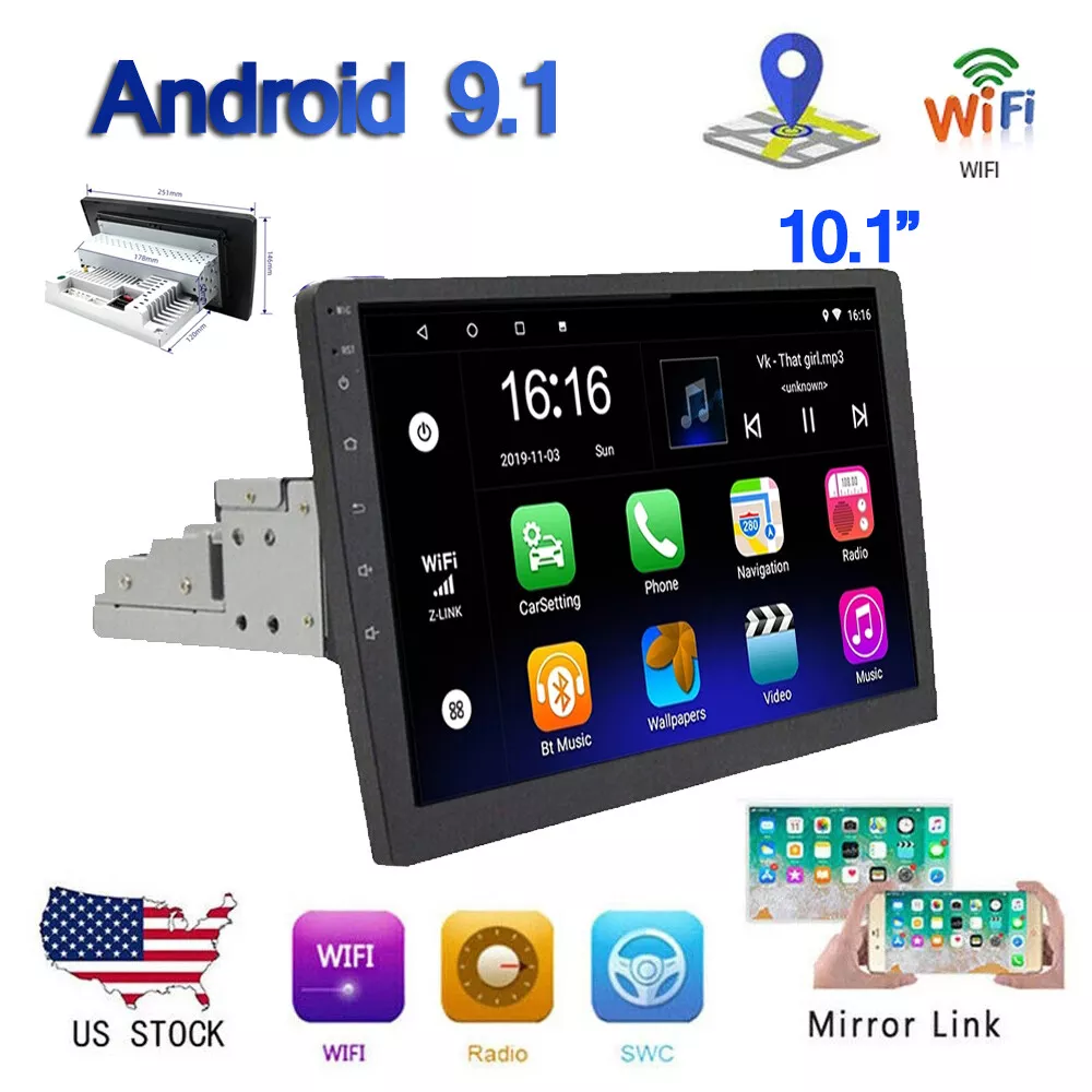 Single 1Din Car radio Android 9.1 MP5 Player HD Touch Screen GPS