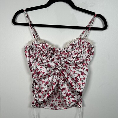 For Love & Lemons x Victorias Secret White Floral Bustier Top