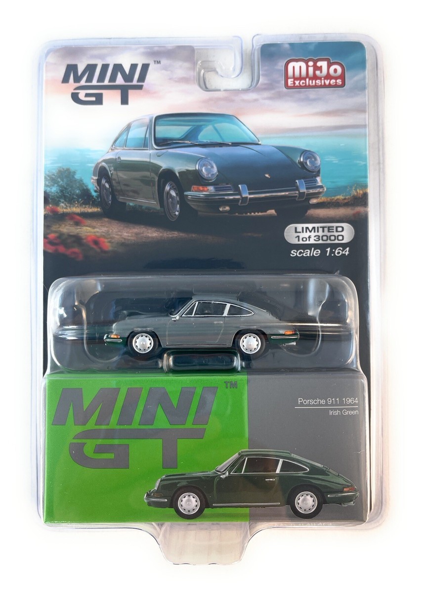 chase! Mini GT 1963 Porsche 911 1:64 Irish Green Model in Blister
