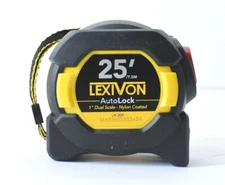 LEXIVON 25 Ft 7.5m Auto Lock Tape Measure LX-205 1" Wide Blade Dual Scale