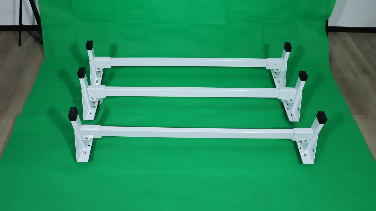 3 Bar Van Roof Ladder Rack 750lbs Load For RAM ProMaster City 2015+ White Steel