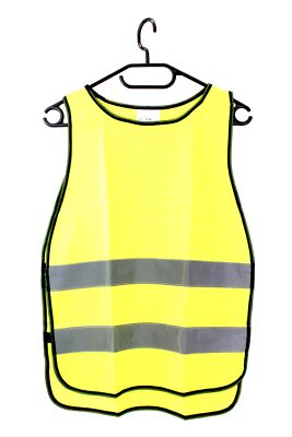 Warnweste M/L Sicherheitsweste Safety Jacket gelb 2 Streifen Messingschlager