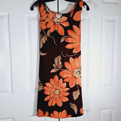 Vintage Connie Choi Women's Brown Hawaiian Floral Sleeveless Shift Dress  Size S | eBay